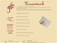 Tablet Screenshot of cursivecole.fr